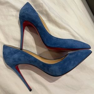 Christian Louboutin So Kate 100mm Suede Blue size 39.5